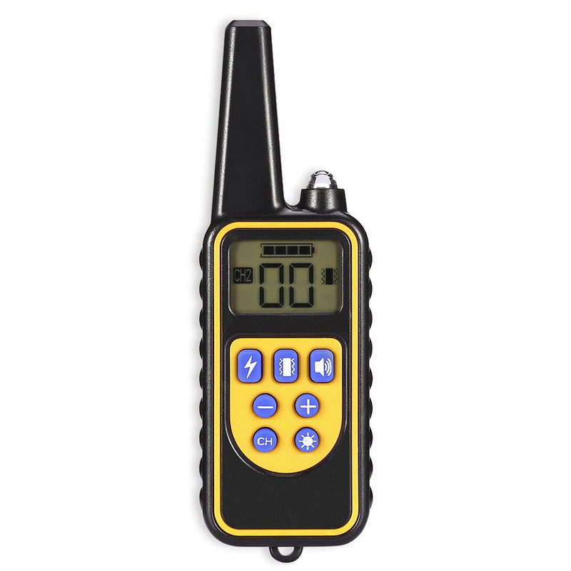 800 m lemmiklooma kaugjuhtimispult elektriline koerte treeningkaelarihm, veekindel laetav LCD-ekraan igas suuruses šoki vibratsioonirežiimi jaoks