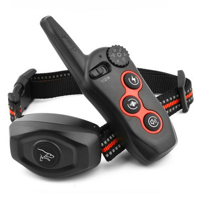 1 buc. Dispozitiv de dresaj pentru câini cu telecomandă rezistent la apă/zgarda automată pentru oprirea lătratului pentru dresaj pentru animale de companie guler electronic bifuncțional