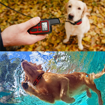Водоустойчив нашийник за обучение на кучета Pet 300m Дистанционно управление Акумулаторен ударен звук Вибрация Анти-лай за кучета с всякакъв размер