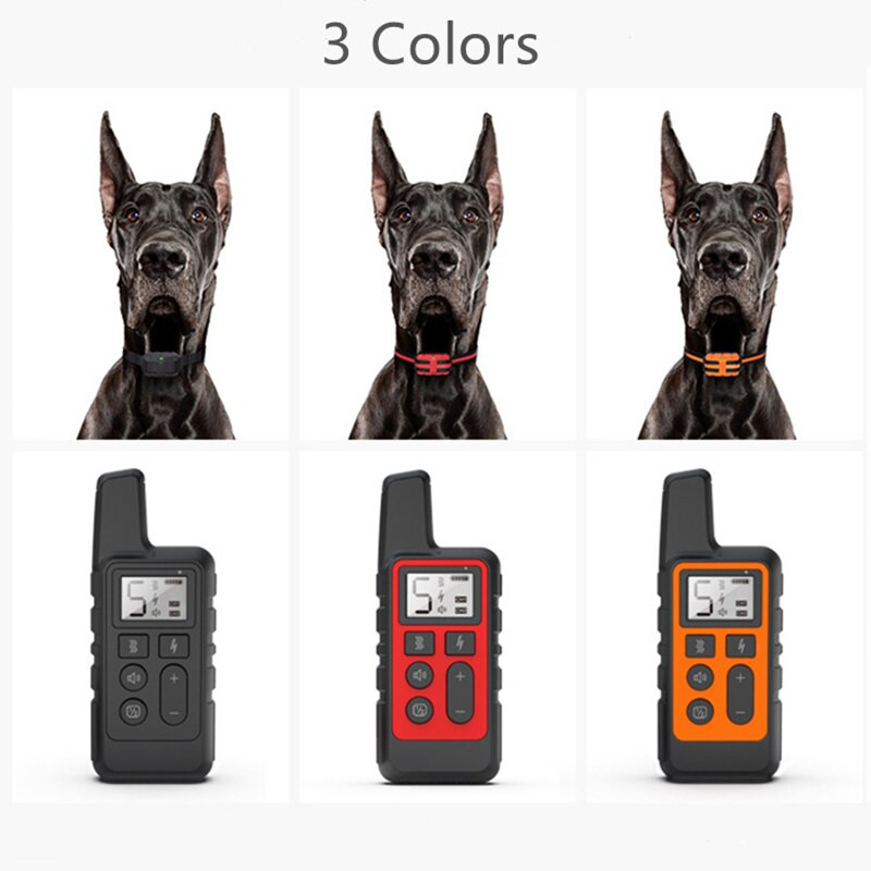 Αδιάβροχο κολάρο εκπαίδευσης σκύλων κατοικίδιο ζώο 300m Τηλεχειριστήριο Επαναφορτιζόμενος ήχος κραδασμού κραδασμών αντι-γαβγίσματος για σκύλους όλων των μεγεθών