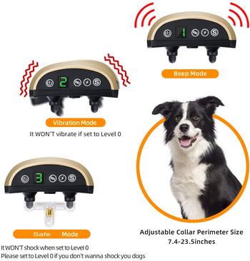 Дресировъчен нашийник Anti Bark Dog Bark Collar Акумулаторна водоустойчива нашийник за кучета с вибрационен сигнал за малки, средни големи кучета
