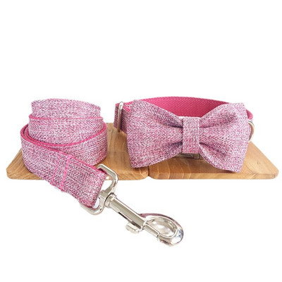 Lina puhtad koerad värvilised uhked lemmikloomad hingavast riidest kaelarihm tõmbeköis vibu kohandatud nime graveerimine