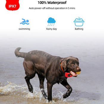 Αδιάβροχο IP67 Electric Dog Training Collar Rechargeable Pet Anti Bark Control Collar 1000ft Remote Range For Dogs Training