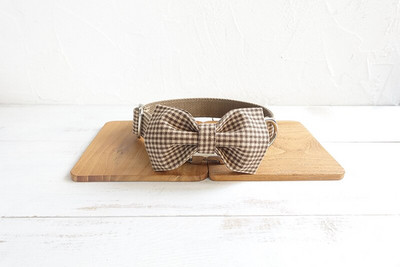 Személyre szabott kávébarna kockás nyakörv póráz szett nylon kisállat nyakörv póráz, gravírozott névtábla kis közepes méretű kutyák számára