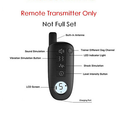 Guler de dresaj pentru câini de companie de 1000 de picioare IP67, impermeabil, reîncărcabil, telecomandă electrică, șoc, vibrație, sunet, guler de oprire, transport prin picătură