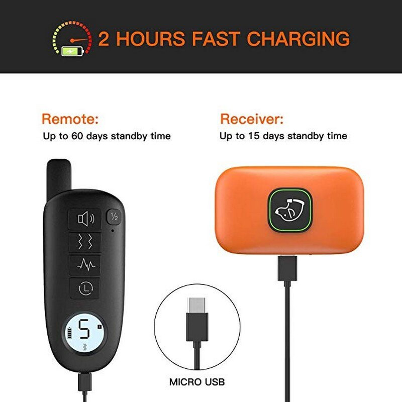 Guler de dresaj pentru câini de companie de 1000 de picioare IP67, impermeabil, reîncărcabil, telecomandă electrică, șoc, vibrație, sunet, guler de oprire, transport prin picătură