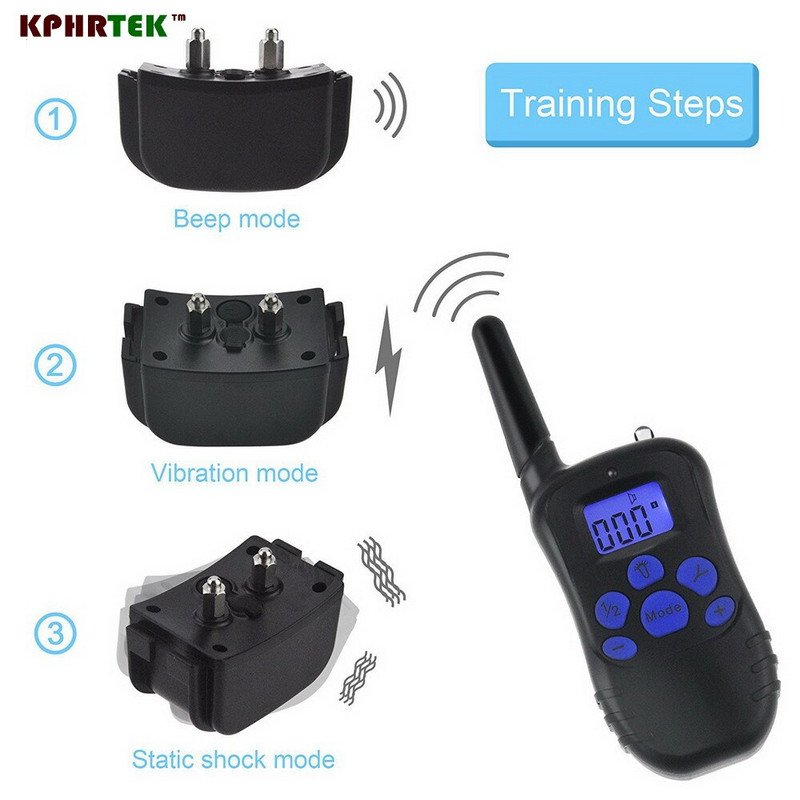 Kaugkoolituskoera haukumisvastane kaelarihm ultrahelišokk LCD vibratsiooniga lemmiklooma elektriline 100g2280