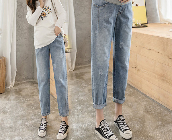 Γυναικείο σκισμένο τζιν για εγκύους