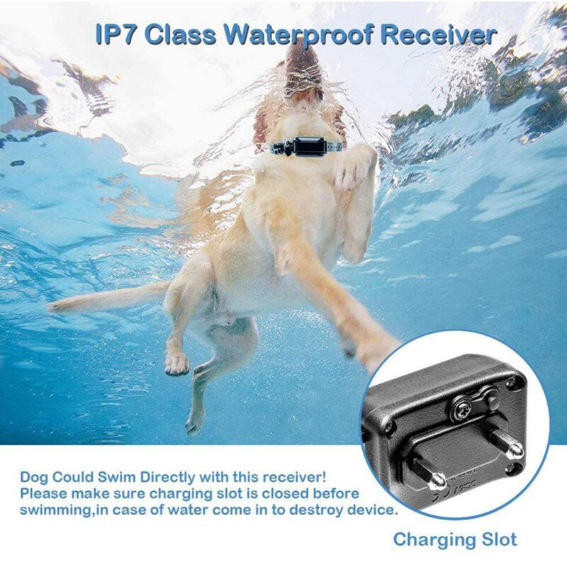 2500 Ft dug daljinski uređaj za dresuru ogrlice za pse Zvučni signal/vibracija/upozorenje na strujni udar, vodootporan prijemnik