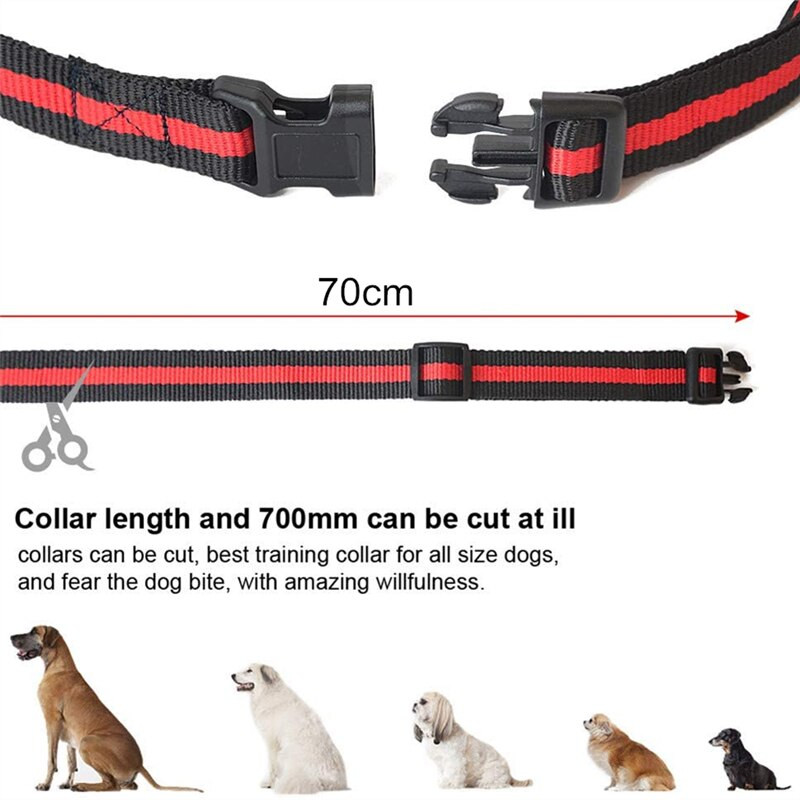 Uus veekindel laetav koera treeningkaelarihm 500m kaugjuhtimispuldiga treeningvarustus elektrilöögi heli haukumisvastane kaelarihm