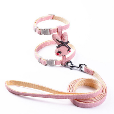 Νέο Σετ λουριού με λουρί σκύλου Ρυθμιζόμενο λουρί για σκύλους κινουμένων σχεδίων για μικρά μεσαία κατοικίδια Ζωντανό λουρί γάτας Περπάτημα σε εξωτερικό χώρο