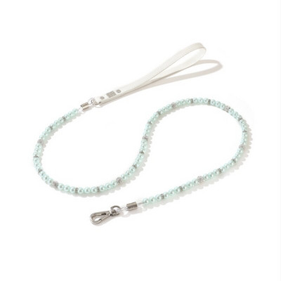 Set de lesă cu bijuterii guler de perle pentru câini de companie colorat pentru câini de talie mică, mijlocie, buldog francez, cățeluș, cățel, pluș, accesorii de frunte HTL08