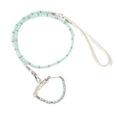 Set de lesă cu bijuterii guler de perle pentru câini de companie colorat pentru câini de talie mică, mijlocie, buldog francez, cățeluș, cățel, pluș, accesorii de frunte HTL08