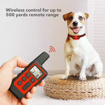 Електрически нашийник за обучение на кучета Pet 500m Дистанционно управление Акумулаторна звукова вибрация Анти-лай Подходящо за кучета от всякакъв размер