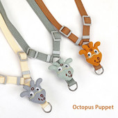 Γελοιογραφία Σκύλος Ζώνη χωρίς τράβηγμα και σετ λουριών Ρυθμιζόμενος ιμάντας στήθους για σκύλους γάτες κατοικίδια Χρηματοκιβώτιο Harnais Chien Collier Perros Accesorios