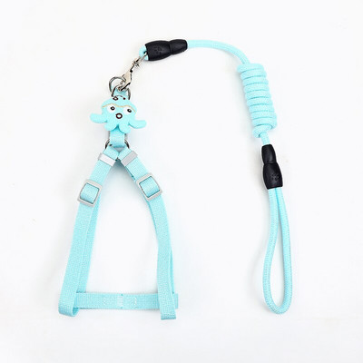 Γελοιογραφία Σκύλος Ζώνη χωρίς τράβηγμα και σετ λουριών Ρυθμιζόμενος ιμάντας στήθους για σκύλους γάτες κατοικίδια Χρηματοκιβώτιο Harnais Chien Collier Perros Accesorios