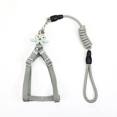 Γελοιογραφία Σκύλος Ζώνη χωρίς τράβηγμα και σετ λουριών Ρυθμιζόμενος ιμάντας στήθους για σκύλους γάτες κατοικίδια Χρηματοκιβώτιο Harnais Chien Collier Perros Accesorios