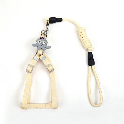 Γελοιογραφία Σκύλος Ζώνη χωρίς τράβηγμα και σετ λουριών Ρυθμιζόμενος ιμάντας στήθους για σκύλους γάτες κατοικίδια Χρηματοκιβώτιο Harnais Chien Collier Perros Accesorios