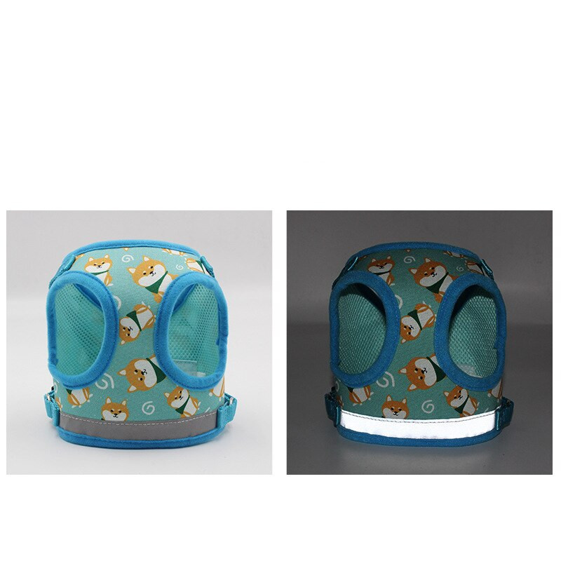 Seturi de lesă pentru ham pentru câini, pisicuțe reflectorizante, cățeluș, jachetă pentru câini, haine din plasă pentru animale de companie pentru câini de talie mică, chihuahua, guler pentru câini