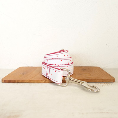 MUTTCO λιανικής πώλησης αυτοσχεδιασμένος γιακάς σκύλου και σετ φιόγκων λουριών THE RED INK χειροποίητο πολυ σατέν και νάιλον γιακά σκύλου 5 μεγεθών UDC093