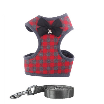 Puppy Harness Leash Set Dog Collar Dogs Bow Вечерна рокля Гръдна каишка Дишаща жилетка за домашни любимци Колани Дрехи за домашни котки Костюми