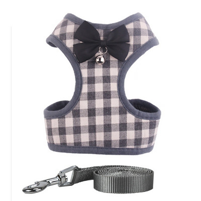 Puppy Harness Leash Set Dog Collar Dogs Bow Вечерна рокля Гръдна каишка Дишаща жилетка за домашни любимци Колани Дрехи за домашни котки Костюми