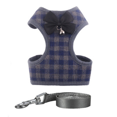 Puppy Harness Leash Set Dog Collar Dogs Bow Вечерна рокля Гръдна каишка Дишаща жилетка за домашни любимци Колани Дрехи за домашни котки Костюми