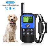 1500 m guler electric de dresaj pentru câini voce walkie-talkie telecomandă pentru animale de companie impermeabil reîncărcabil pentru toate dimensiunile sunet cu vibrații