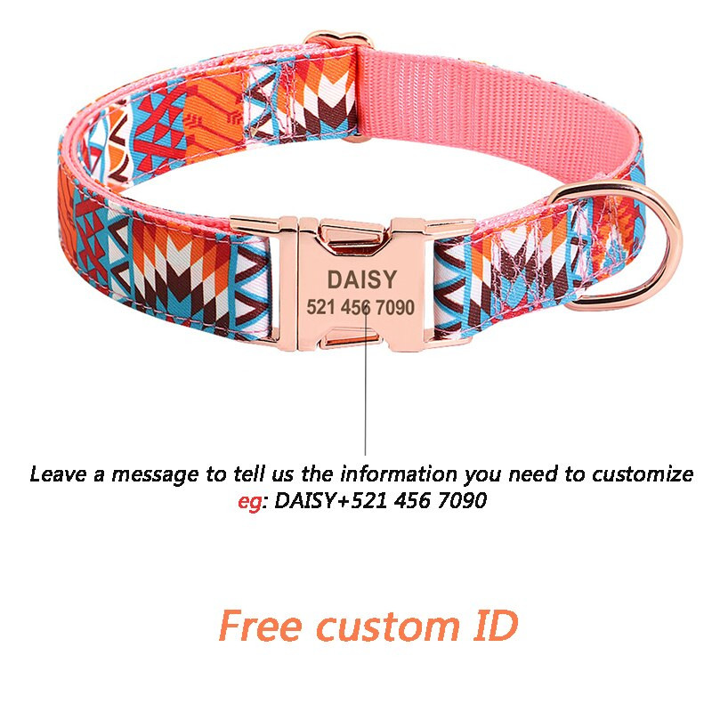Lemmikloomade tasuta graveerimine ID-sildi kaelarihm Koerale isikupärastatud lillega trükiga kaelarihm ja jalutusrihma komplekt kutsikate riided vest Chihuahua tarvikud