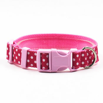 Nylon Circle Dot Style Personalize Dog Collar Leash Μικτό χρώμα Μόλυβδος γιακά σκύλου Small Medium-Size Dog SL Size