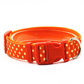 Nylon Circle Dot Style Personalize Dog Collar Leash Μικτό χρώμα Μόλυβδος γιακά σκύλου Small Medium-Size Dog SL Size