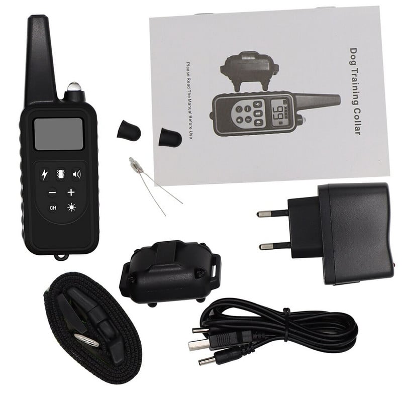 800 m koerte treenimiskaelarihm. Laetav koerte treeningvarustus, vibratsioonipeatus, haukumise tööriist lemmiklooma kaugjuhtimispuldi treener