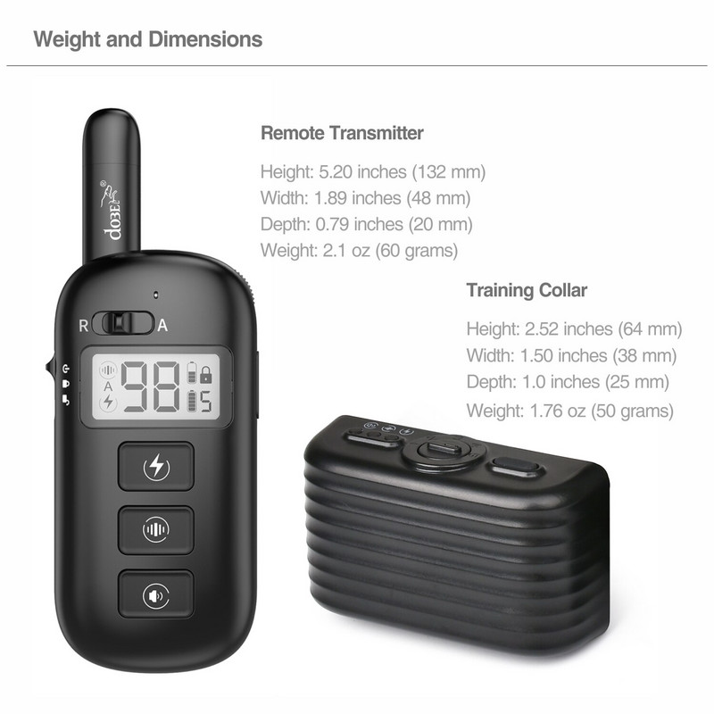 2-ühes kaugtreeniv koerarihm Laetav koera elektriline kaelarihm haukumisvastane veekindel kaugkaelarihm 1 koerale 600M