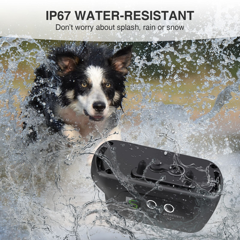 Guler anti-latrat, dresaj electric USB pentru câini, zgarda reîncărcabilă cu afișaj digital, antrenor de căței rezistent la apă