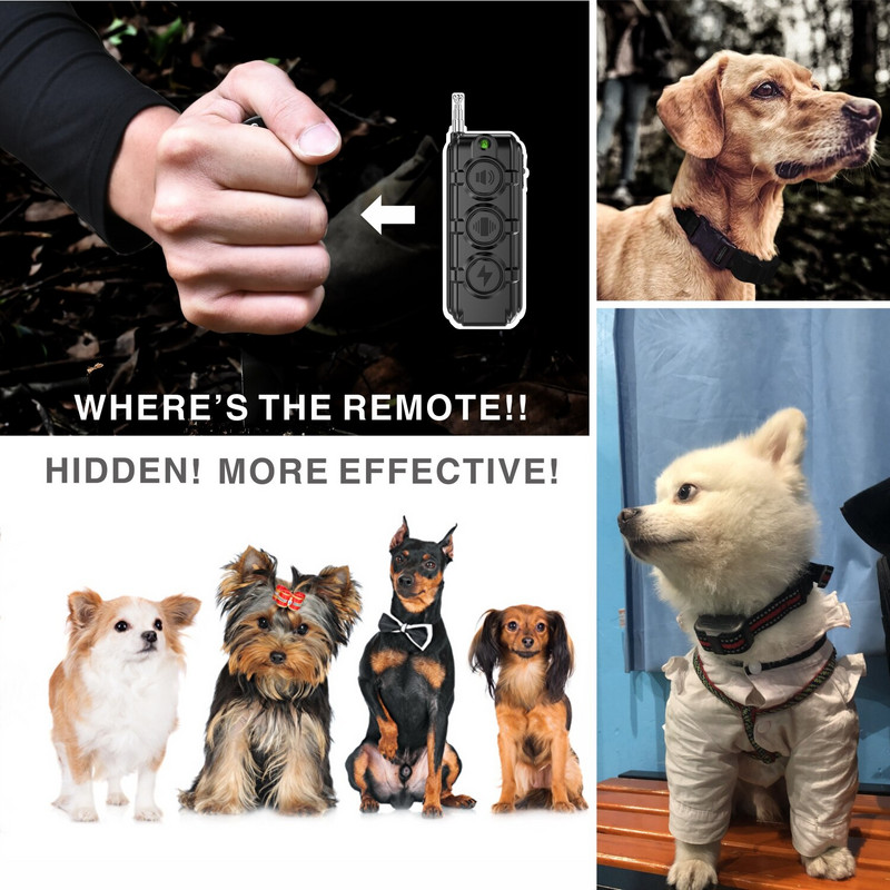 Κουτάβι Small Dog Training Collar Rechargeable Anti Bark Dog Electric Collar Waterproof Remote Control 400M Pet Product