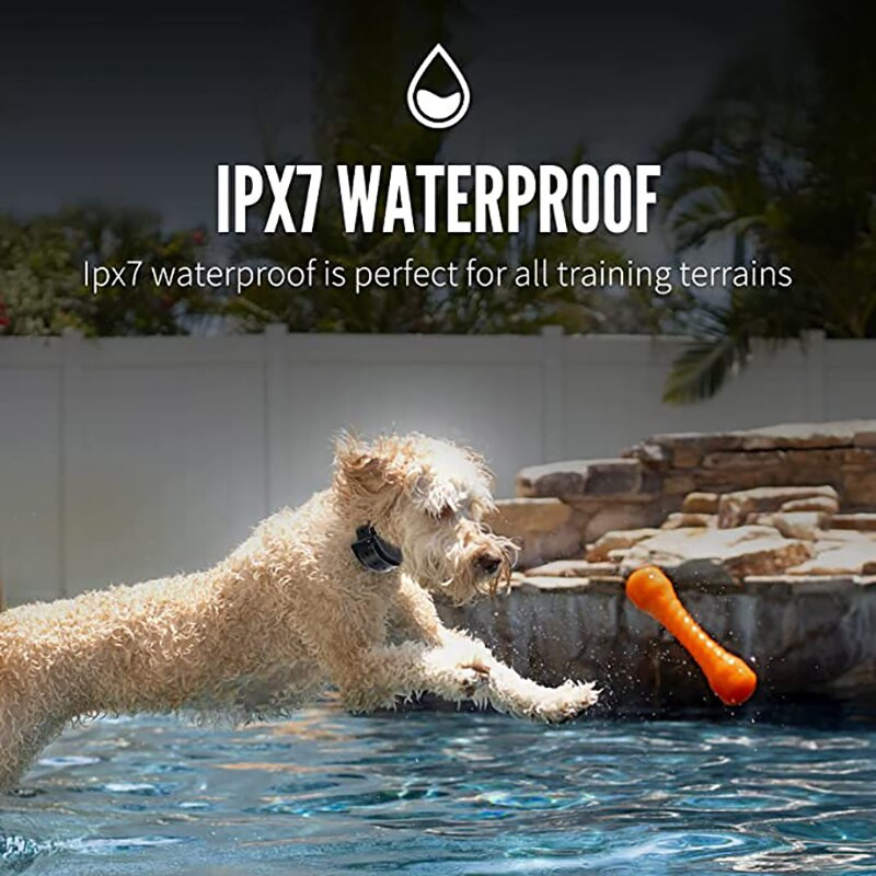 Zgarda electrică de dresaj pentru câini Telecomandă pentru animale de companie, impermeabilă, reîncărcabilă, pentru toate dimensiunile, antrenor de oprire a lătratului, sunet cu vibrații șoc