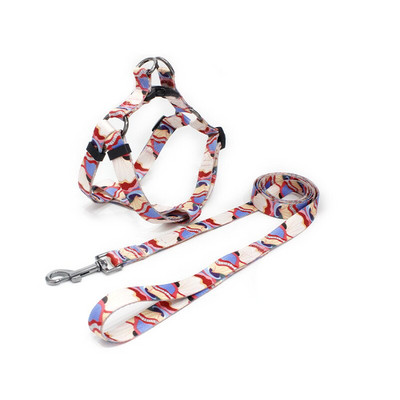 Ρυθμιζόμενο λουρί με λουρί σκύλου Χαριτωμένο λουλούδι Εκπαίδευση μικρού μεσαίου μεγάλου γιλέκου σκύλου Προμήθειες κατοικίδιων για τρέξιμο Αναπνεύσιμο κολάρο σκύλου