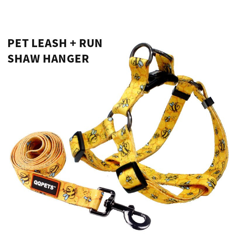 Ρυθμιζόμενο λουρί με λουρί σκύλου Χαριτωμένο λουλούδι Εκπαίδευση μικρού μεσαίου μεγάλου γιλέκου σκύλου Προμήθειες κατοικίδιων για τρέξιμο Αναπνεύσιμο κολάρο σκύλου