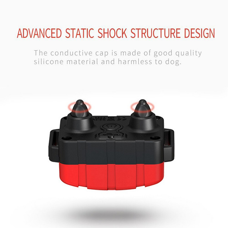 Šuns dresavimo antkaklis Įkraunamas vandeniui atsparus nuotolinis elektrinis šuns smūgio antkaklis su vibraciniu pyptelėjimu Treniruoklis šuniui elektroninis