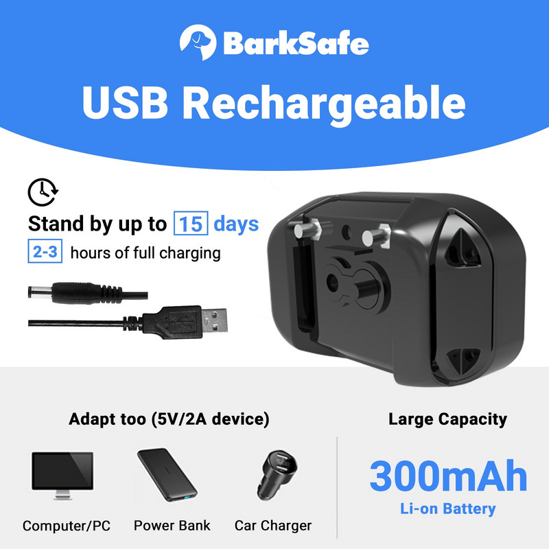 BarkSafe Pro elektromos kutyaugatásgátló nyakörv, vízálló vibrációs tréning kutyanyakörv vezérlés, 3 üzemmódú ugatásgátló