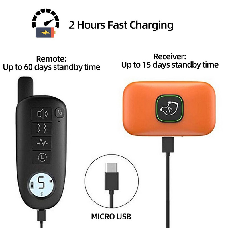 Zgarda de dresaj pentru câini cu gamă de 1000 de metri Zgarda pentru câini, șocuri electrice rezistente la apă, vibrații, sunet, lătrat câini, instrument reîncărcabil pentru animale de companie 32% REDUCERE