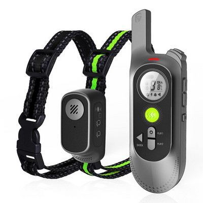 Zgarda de dresaj pentru câini, reîncărcabilă, impermeabilă, cu absorbție a șocurilor pentru câini, în aer liber, cu telecomandă, înregistrabile pentru animale de companie.