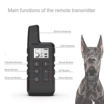 Електрически нашийник за дресиране на домашни кучета Водоустойчиво Дистанционно управление за домашни любимци Акумулаторно устройство против лай със звук от ударна вибрация