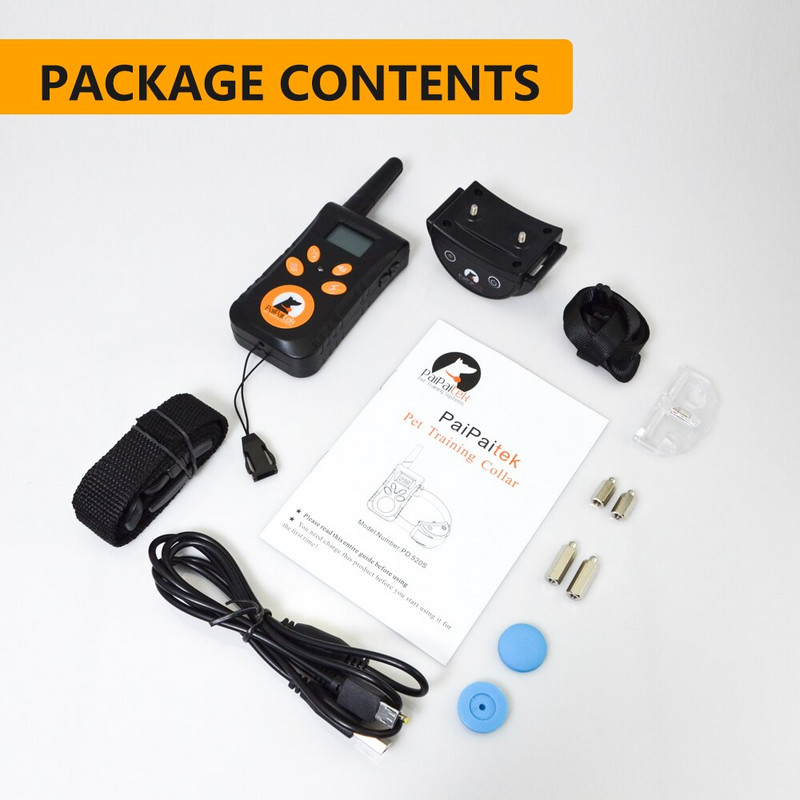 Paipaitek κολάρο εκπαίδευσης κατοικίδιων σκύλων κατά του γαβγίσματος κολάρο ελέγχου με τηλεχειριστήριο 550 yd για σκύλους S/M Ασφαλές αδιάβροχο επαναφορτιζόμενο
