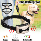 Smart Dog Anti Bark Collar Υπερήχων Αδιάβροχο Auto Anti Humane Bark Collar Stop Dog Barking Rechargeable Shock/Safe