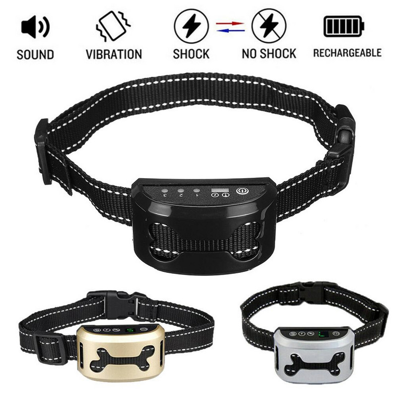 Smart Dog Anti Bark Collar Υπερήχων Αδιάβροχο Auto Anti Humane Bark Collar Stop Dog Barking Rechargeable Shock/Safe