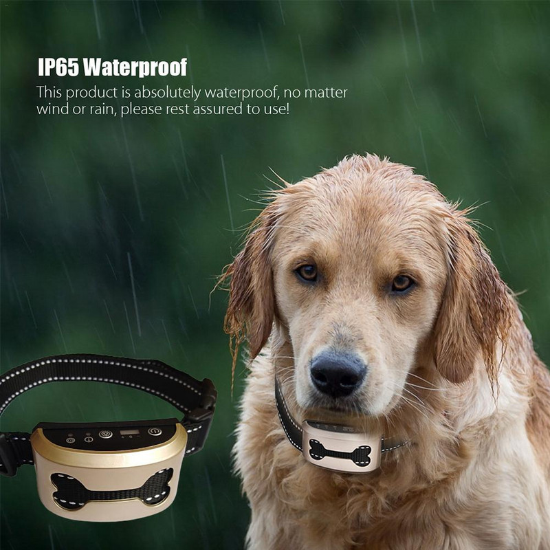 Smart Dog Anti Bark Collar Υπερήχων Αδιάβροχο Auto Anti Humane Bark Collar Stop Dog Barking Rechargeable Shock/Safe