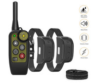 Κολάρο εκπαίδευσης σκύλων αδιάβροχο ηλεκτρικό σοκ Δόνηση ήχος κολάρο γαβγίσματος σκύλων για όλα τα σκυλιά Εκπαιδευτής εξωτερικού χώρου 500M Τηλεχειριστήριο