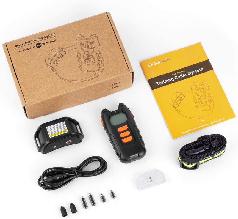 Lemmikloomakoera treeningkaelarihm koos kauglaetava LCD-ekraaniga kuni 1000 jalga põrutuskaelarihm piiks vibratsiooniamort