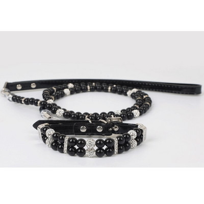 Κολιέ με πέρλες PU Δερμάτινο σετ λουριών γιακά σκύλου Τεχνητά μαργαριτάρια Κολιέ για κατοικίδια για μικρά σκυλιά Αξεσουάρ για κατοικίδια